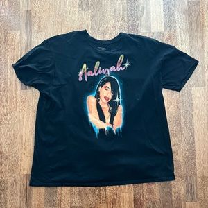 Aaliyah T-Shirt Retro Big Graphics Mens 2XL - R&B Hip Hop Original XXL